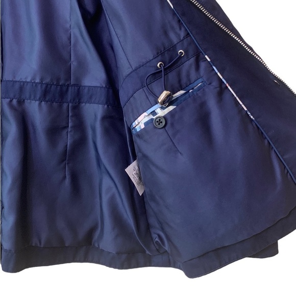 Peter Millar Navy Blue Zip Up Button Drawstring Travel Utility Jacket Size M - Picture 10 of 14